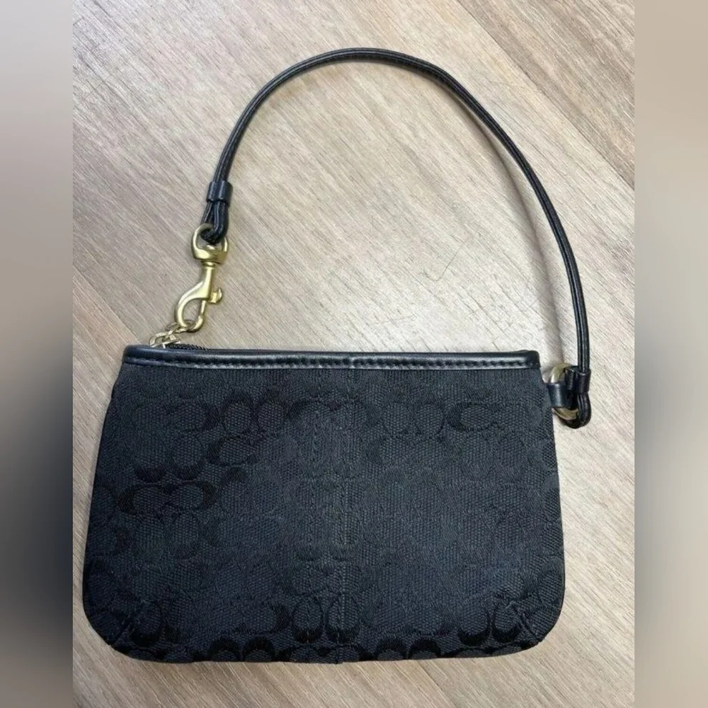 Coach | 1941 Leather Trim Canvas Wristlet | Color: Black | Vintage